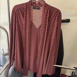 Lane Bryant Red and Black Blouse